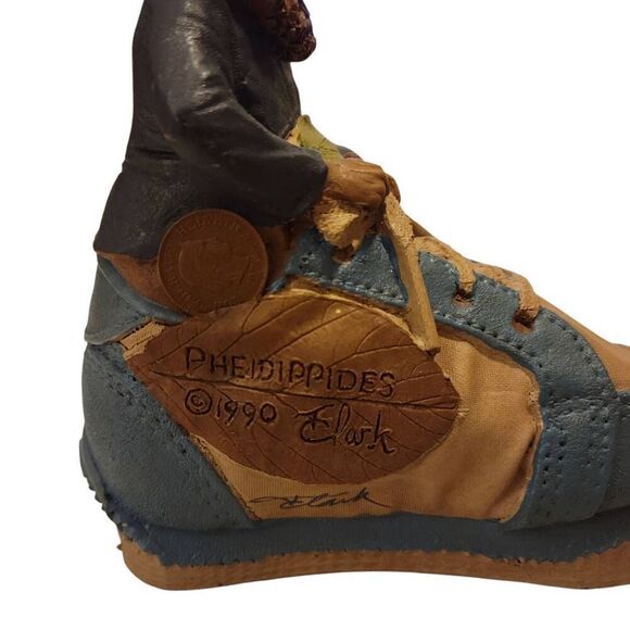 1990 Cairn Studios Tom Clark Pheidippides Gnome Shoe & Coin  USA - Picture 3 of 10